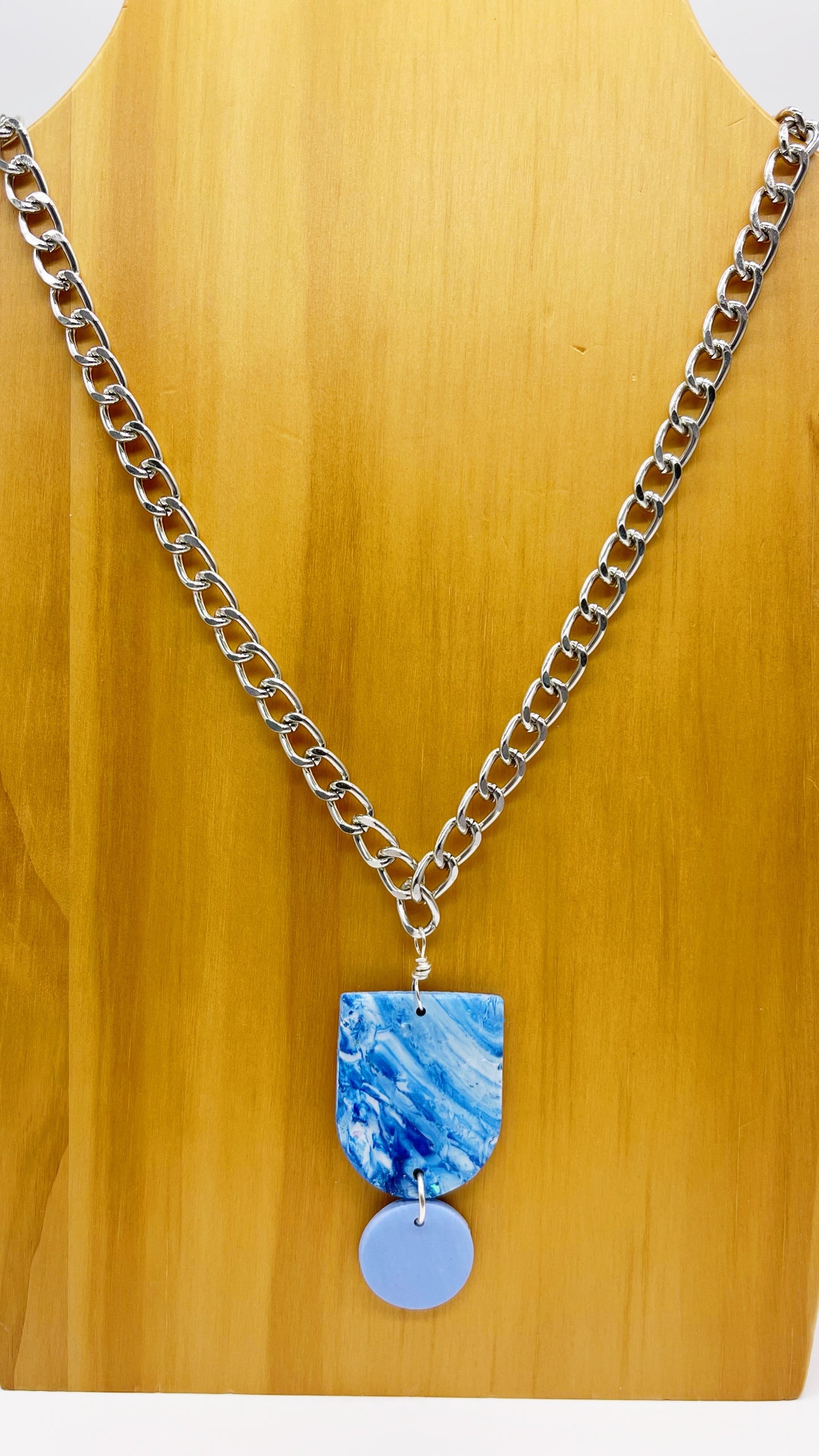 Blue Marble Necklace $29