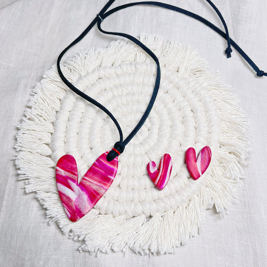 Pinky Red Heart Set $35