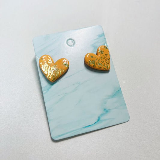 Metallic Heart Earrings (lilac color) $12