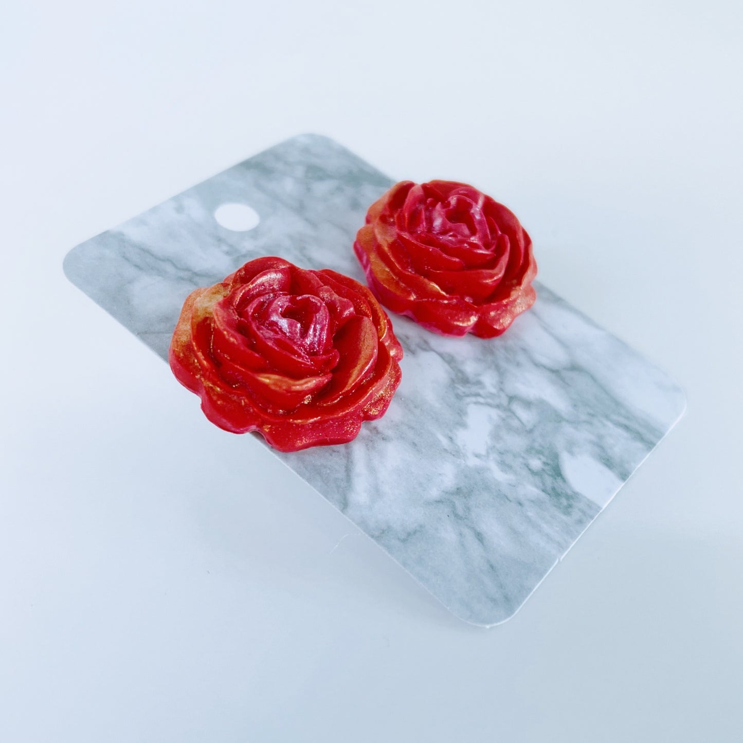 Red Roses Earrings $18