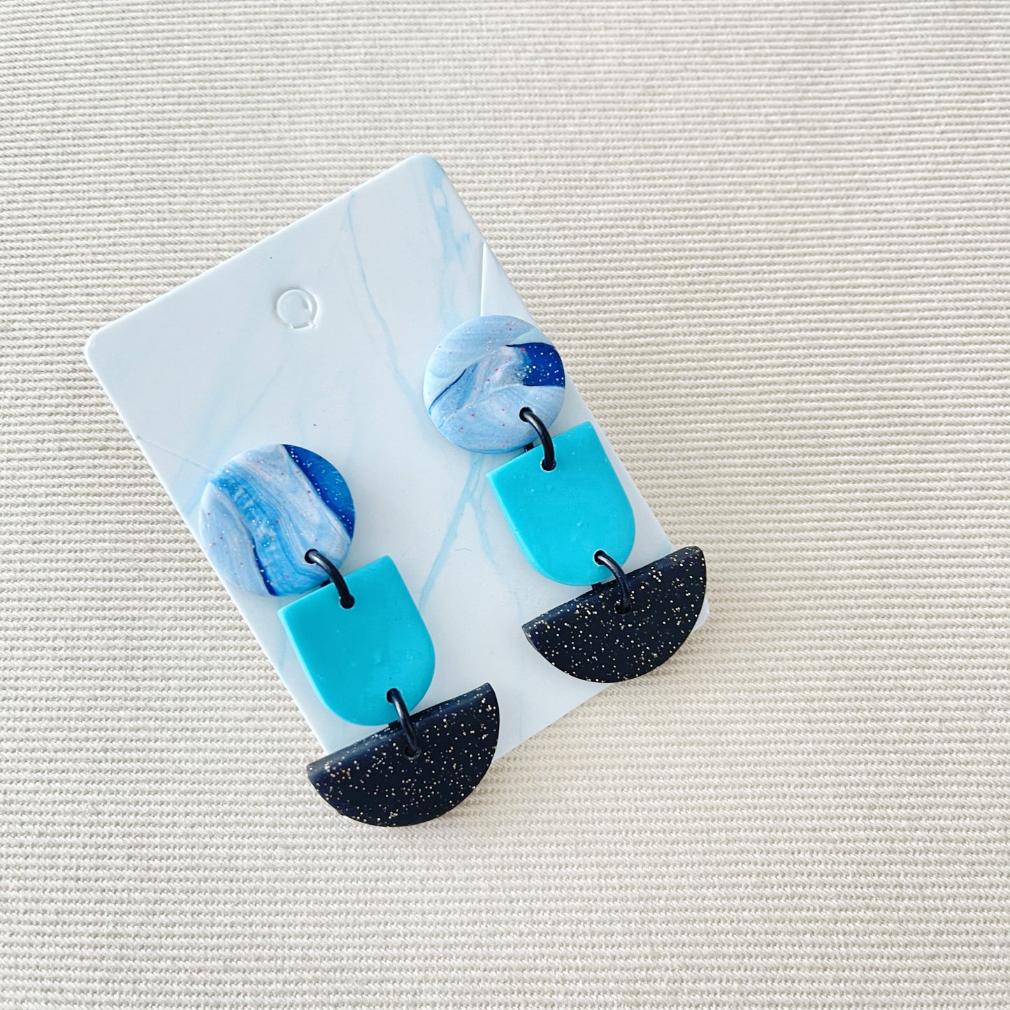 Blue-Black Earrings $22